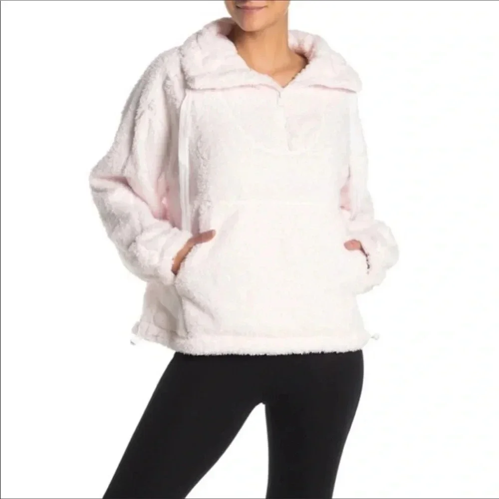 Free People Big Sky Faux Shearling Pullover Jacket